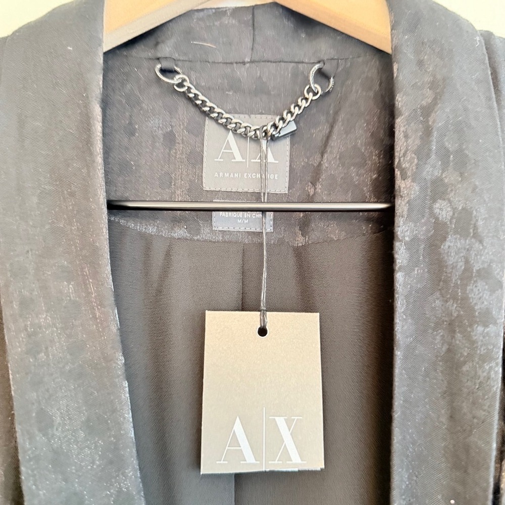 A|X Armani Exchange Women's Black Blazer Jacket Size Medium NWT - Picture 6 of 8